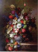 unknow artist, Floral, beautiful classical still life of flowers.084